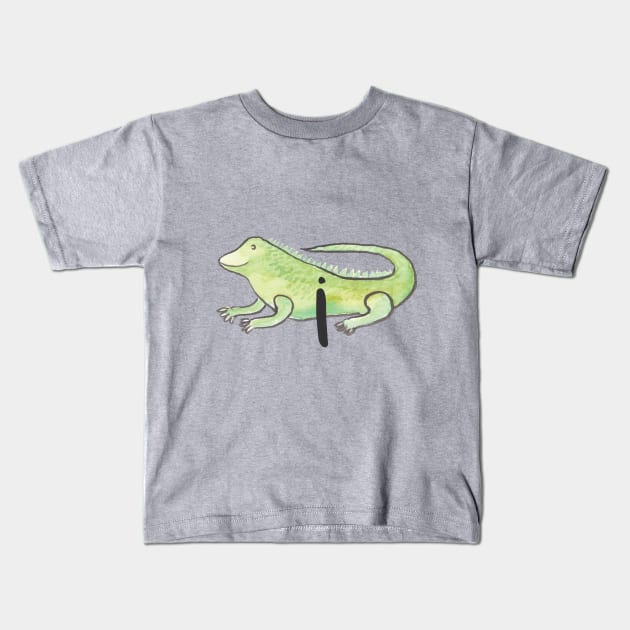 I is for Iguana Kids T-Shirt by littlebigbit